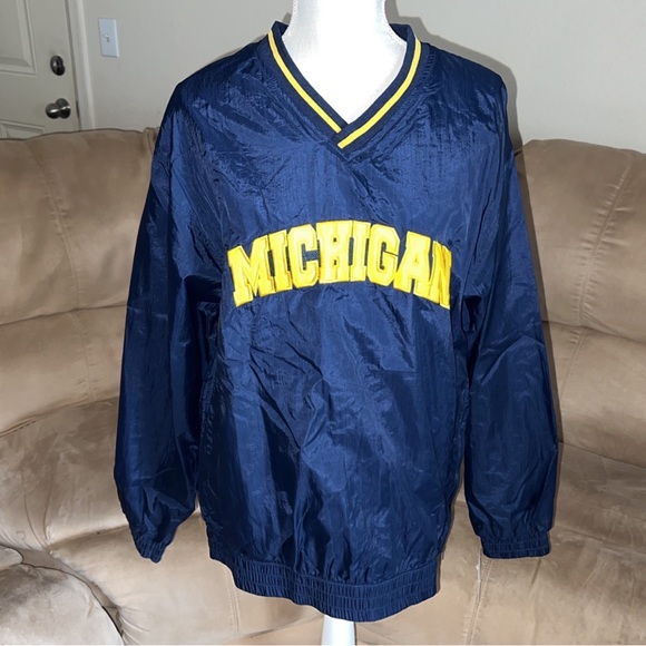 🆕UNIVERSITY OF MICHIGAN Vintage Varsity Pullover Jacket - Picture 4 of 7